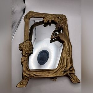 Art Nouveau Style Brass 3D Women Frame